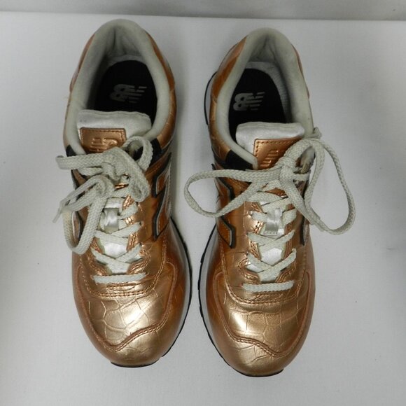 New Balance 574 Encap Sneakers Tennis Metallic Rose Gold Women Size 39  8 - Picture 4 of 15